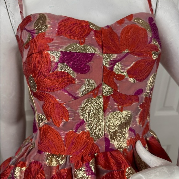 Violet Weekend Floral Jacquard Fit and Flare Dress Size 7/8. C8 - Picture 6 of 17